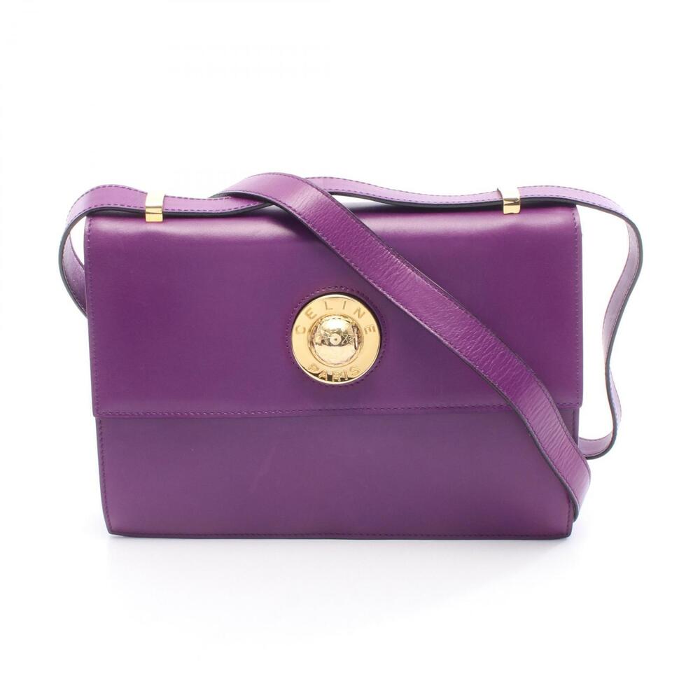 Celine Starball Shoulder Bag Leather Purple